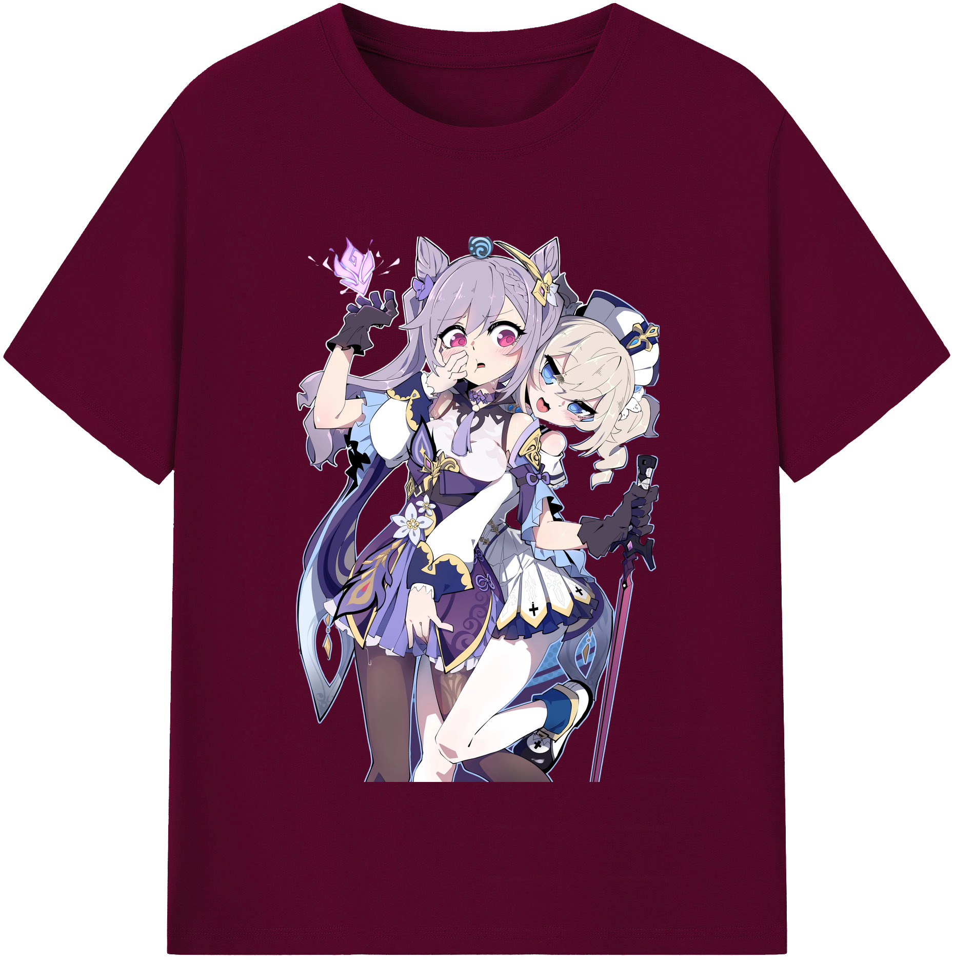 げんし神 刻晴 こくせい genshin Kokusei レディースカジュアルプリントTシャツ（綿100％）